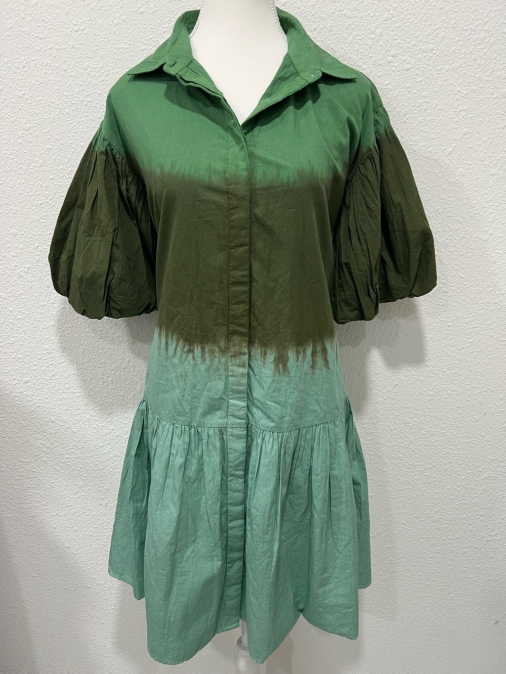 WKND Frock It Green Tye Die Dress NWT